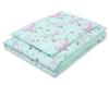 Double-sided 2-piece Cotton Children's Bedding - Mint Moons