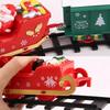 Battery Powered Christmas Electric Trains Toy with Light&Sound Xmas Rotating Christmas Star Decoration Railway Track Vehicle