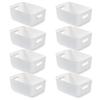 Soft Material That Wont Damage furnitureEasy Carry Handles RYOHIN Lab. Storage Box Small Items No Corners Plastic PE Case Stackable Closet Bathroom 8