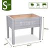 Raised Garden Bed 30 X 24 X 18 Inch Wooden Elevated Outdoor Planter Box with Legs for Vegetables Grass Lawn Yard Light Blue DIY