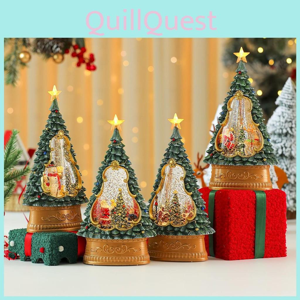 Ornament Christmas Tree With Lights Music And Snow Effect Holiday Decor Gift