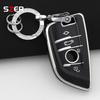 Fashion Tpu Car Key Case For Bmw X1 X3 X5 X6 X7 1 3 5 6 7 Series G20 G30 G11 F15 F16 G01 G02 F48 Protected Shell Fob Keychain