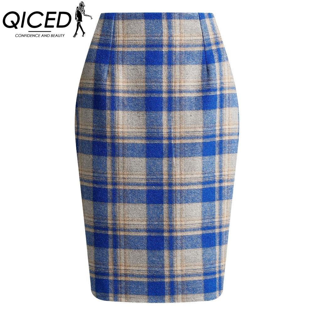 

QICED Жіноча Модна Повсякденна Літня Весняна Спідниця L синій