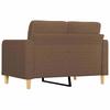 Vidaxl Sofa 2-Osobowa, Brązowa, 120 Cm, Tapicerowana Tkaniną