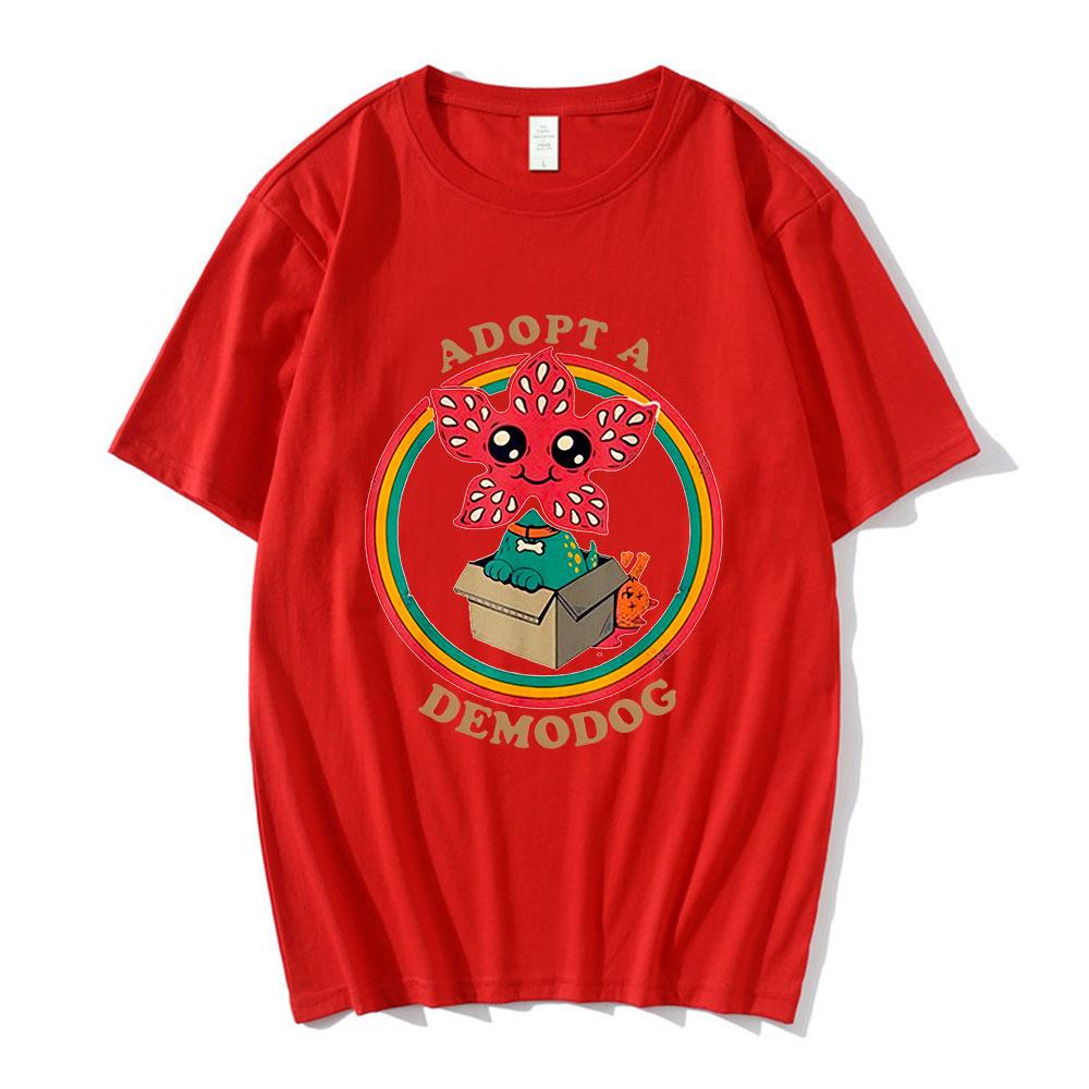 Adopt A Demogorgon Cute Cannibal Flower Graphic T Shirt Men's Women Cotton Casual T-shirts Fashion Vintage Short Sleeves T-shirt