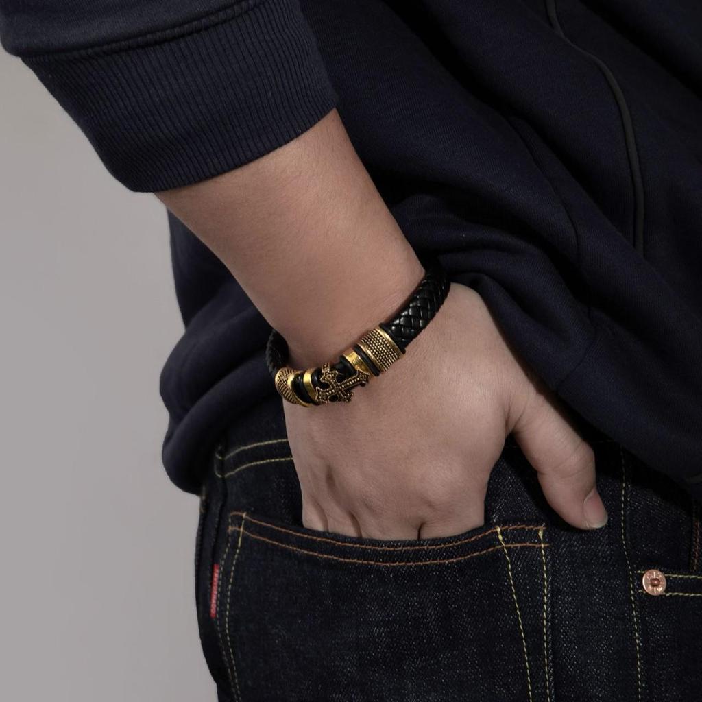 Men's Fashion Personality Leather Woven Bracelet
