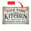 Vintage Metal Tin Sign Customizable Kitchen Wall Art