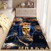 Sports Area Rug, Mbappe France 10 Kissing World Cup Trophy Poster, Fan Cave Decor, Non-Slip Mat