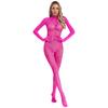 Damen Leopard Print Bodystocking Bodyanzug Ganzkörper Strumpfhose Dessous
