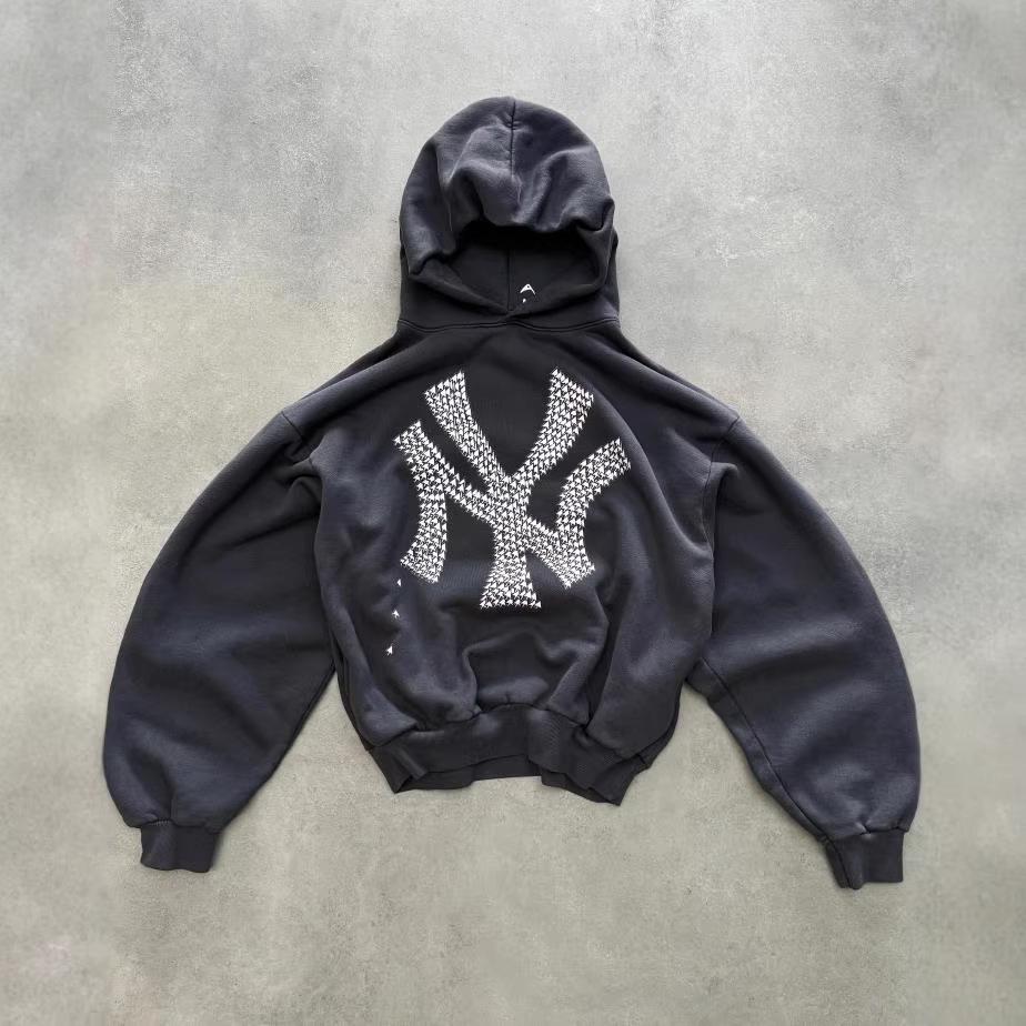 Trendy Unisex Color Block Harajuku Hoodie – Loose Fit Streetwear Sweatshirt