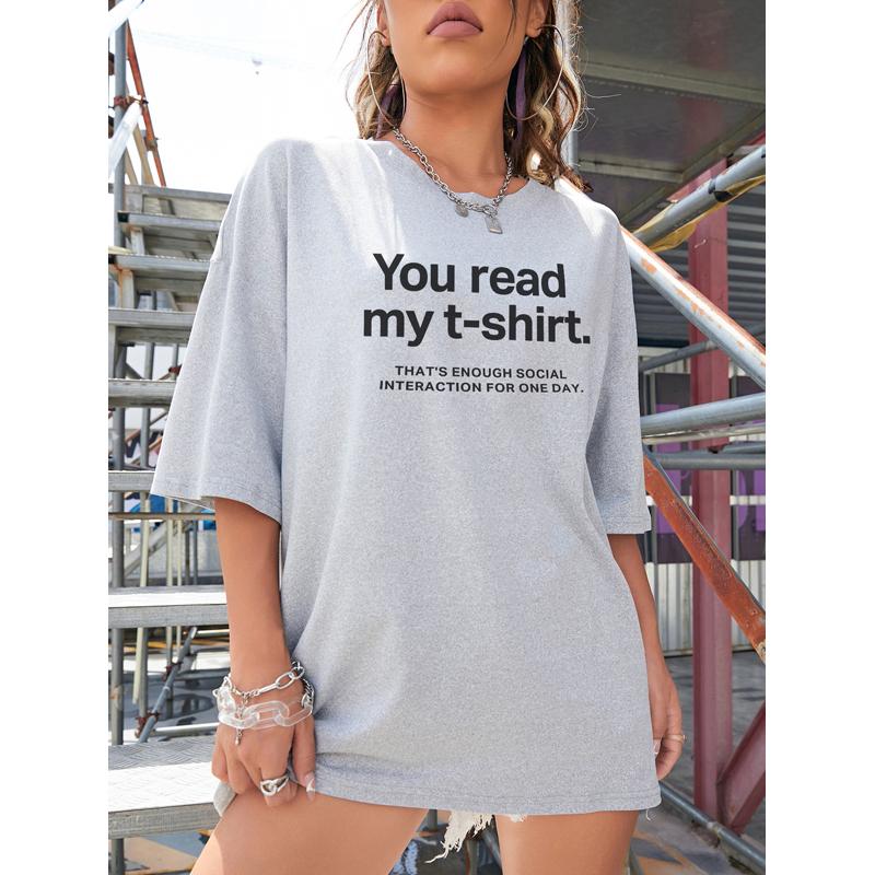 Citiți-mi tricoul Letter Street Hip Hop Tricouri Imprimate Femei Bumbac Marca Mânecă scurtă Respirabil Îmbrăcăminte casual pentru femei