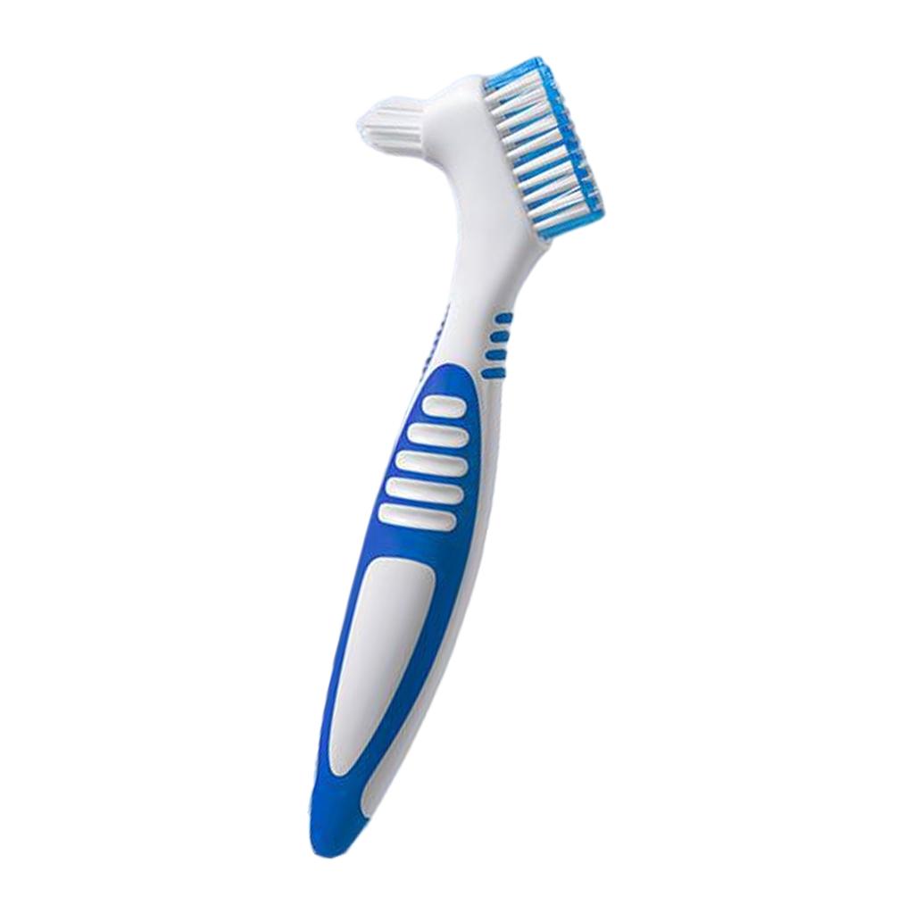 Denture Brush Denture Toothbrushes False Teeth Cleaning Brush Double Sided Toothbrush for Denture Cleaning Care