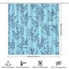 Stylish Blue Leaf Pattern Shower Curtain For Bathroom Decor Waterproof Fabric Shower Curtains In Multiple Sizes
