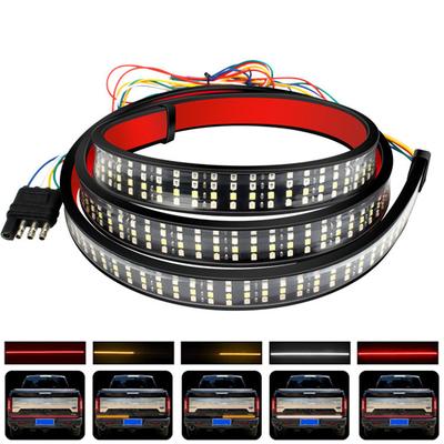49" LED Truck Tailgate Strip Light Bar Auto Four Row With Turn Signal Brake Reverse Light For Car Jeep Pickup SUV 12V