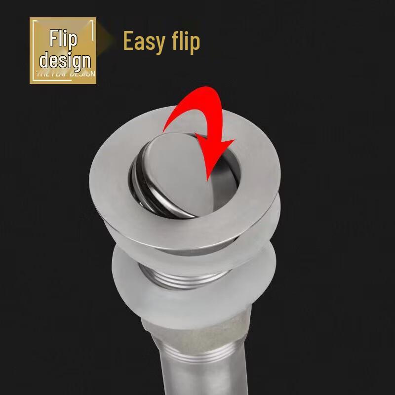 Stainless Steel Pop-up Basin Drain with Anti-Odor Pipe