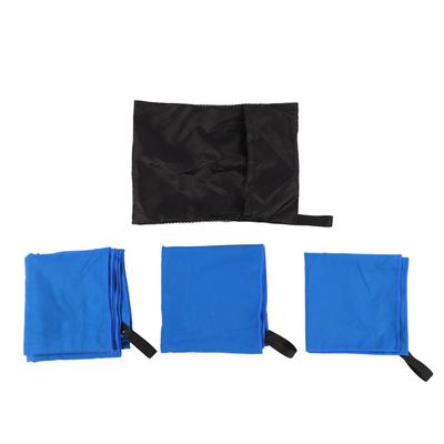 3Pcs Beach Towel Quick Dry Soft Blue Portability Breathable Skin Friendly for Gym Sports Outdoor