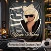Personalized Wall Tapestry,Lady Gaga Custom Printed Name, Fabric Wall Art For Indoor Room Backdrop