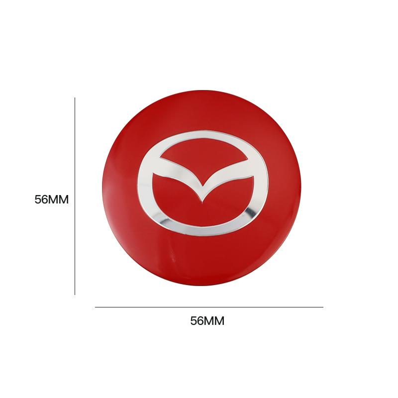 4Pcs Car Wheel Hub Center Cap Sticker Metal Decals Accessories For Mazda 2 3 6 5 Atenza CX3 CX5 MX5 CX7 Axela CX30 CX90 CX60 CX5 FF30