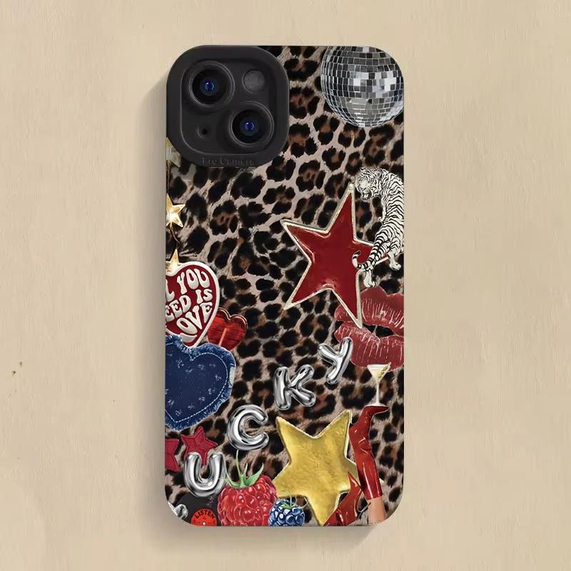 

Cheetah Print Animal Vintage Leopard Star Pattern Phone Case For iPhone 16E 16 15 14 13 12 11 Pro Max XS X XR 7 8 Plus 16 Cover iPhone X or XS
