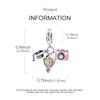 1PCS Charm For DIY Making Bracelet 925 Silver Original Shine Zircon Charms Jewelry Wedding Birthday Gift For Women Mom Friend