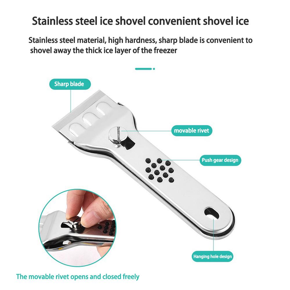 Tile Wall Floor Glass Wiper Freezer Sink Cleaning Scraper Stainless Steel Blade Paint Shovel Knife Kitchen Home Ceramic Cleaner