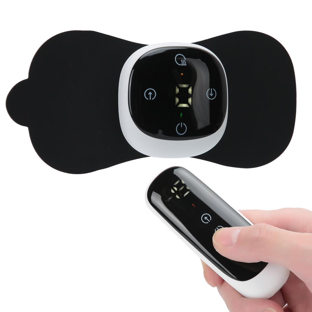 Mini Neck Massager Pain Relieve EMS Cervical Massage Patch Sticker Wireless Massage PadWhite