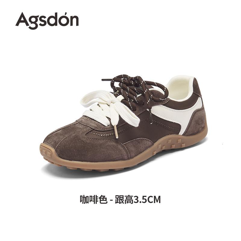 Augustus den Maillard brown German training shoes women's 2025 new summer platform retro Forrest Gump casual sports shoes