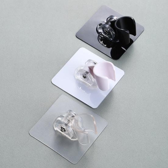 Shower Bracket Self Adhesive Moisture-proof Strong Stickiness Waterproof Simple Installation Punch Free ABS Multi-Angle Adjustable Shower Arm Bracket
