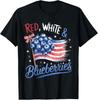 Red, White and Blueberries Patriotic Humor for Men & Women Unisex T-Shirt Unisex T-Shirt