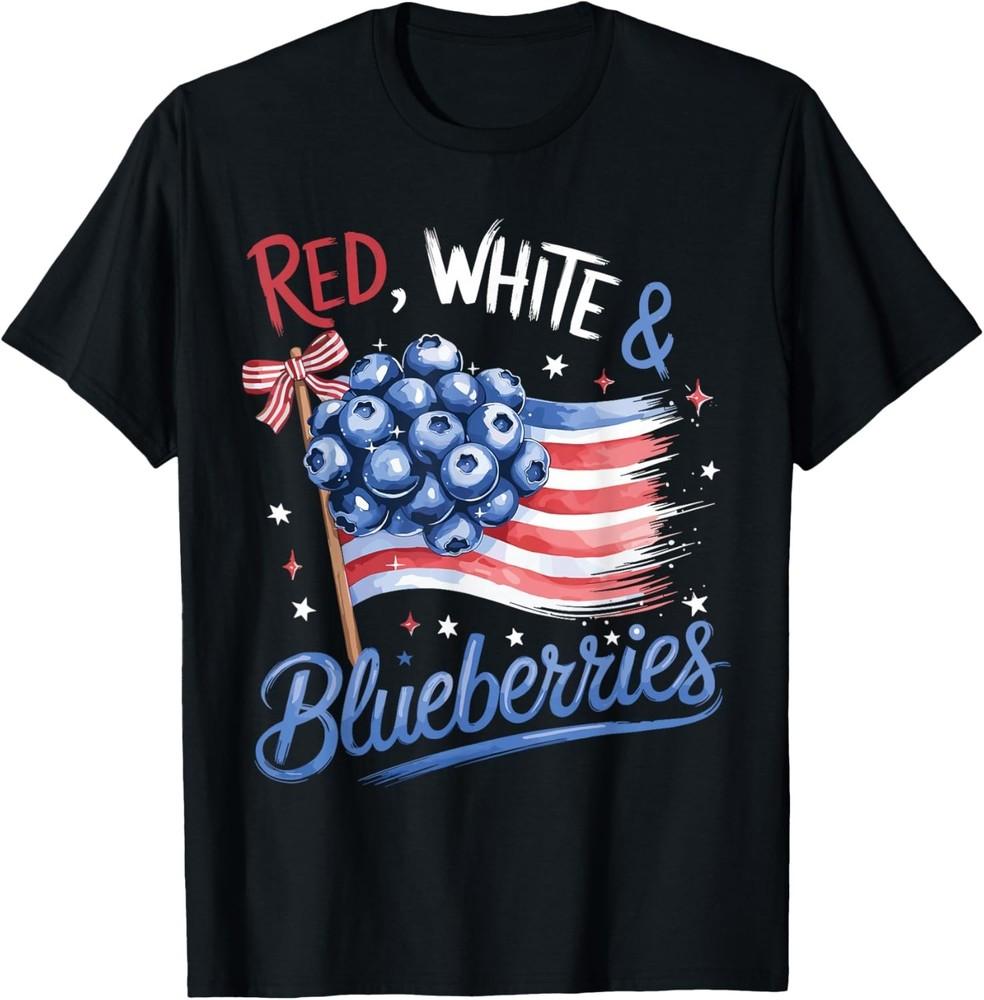 Red, White and Blueberries Patriotic Humor for Men & Women unisex T-Shirt Unisex T-Shirt M
