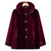 Winter Woolen Coat Imitation Fur Fleece Top Old Lady Mink Coat Thick