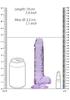 Dildo Z Przyssawką I Jądrami Crystal Clear Realrock 18Cm Fioletowy