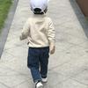 New Boys' Turn-Down Collar Knitted Sweater - Autumn/Winter Style for Small To Medium Children