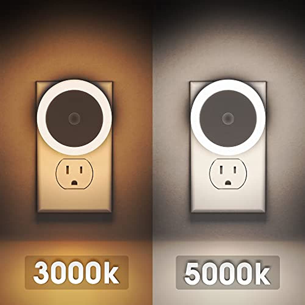 New LED Night Lamp EU US UK Plug Smart Light Control Round Energy-Saving Bedside Wall Lights for Home Hallway Pathway Hot Sales