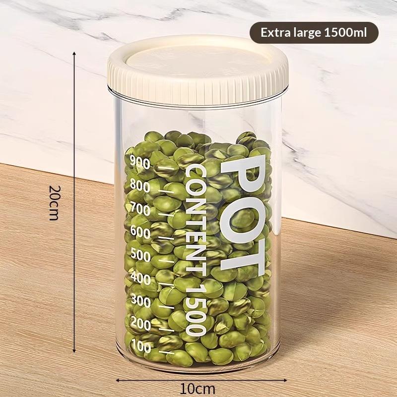 Kitchen Grains Sealed Container Transparent Snack Storage Container Anti-Moisture Cereals And Grains Sealed Storage Barrel Box