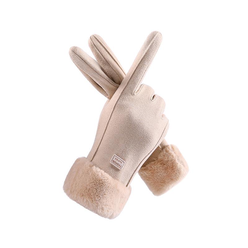 

Женские зимние велосипедные перчатки для снега: Ветронепроницаемые, Совместимые с сенсорным экраном, Двухслойные, Плюшевые и Утолщенные для тепла. One Size