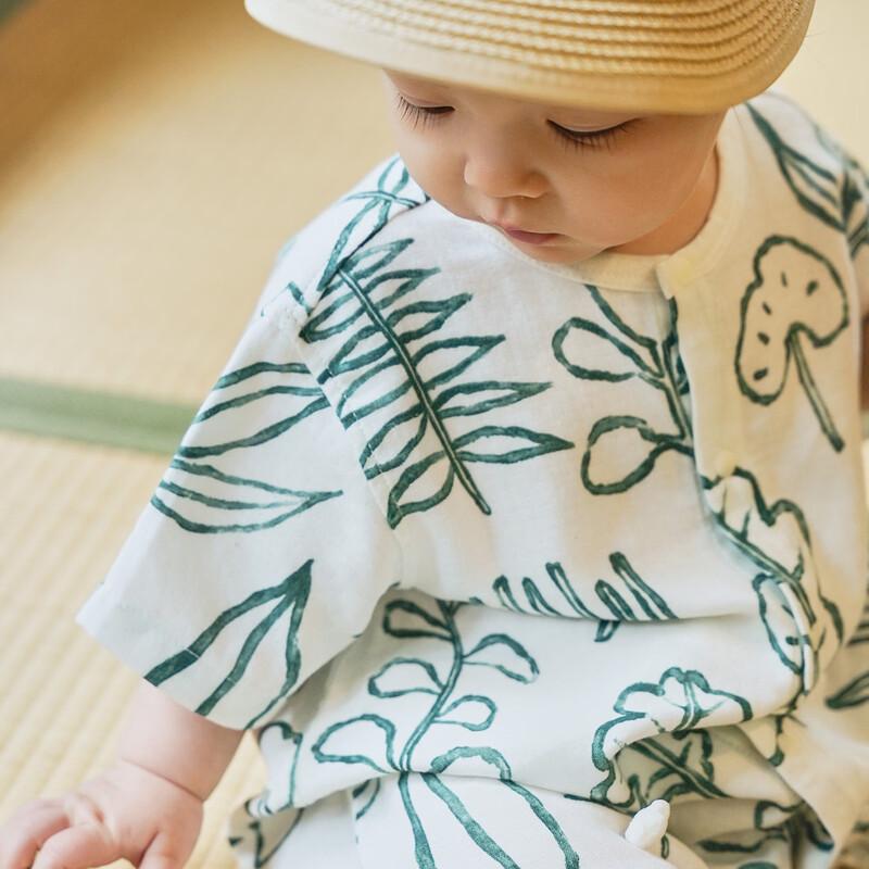 Papa Bamboo Cotton Unisex Summer Romper 80cm