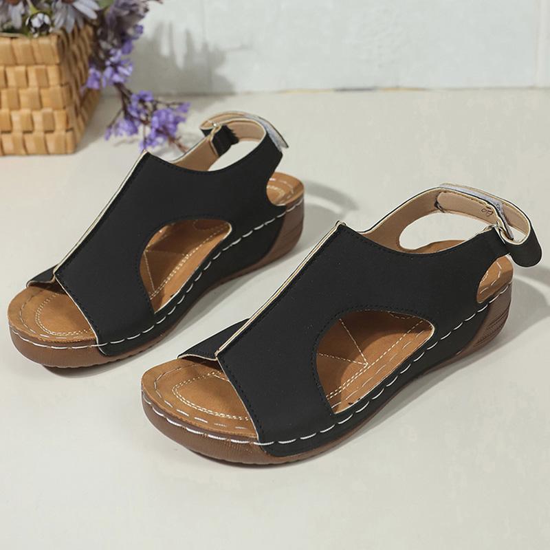 мода Женские сандалии Летняя дышащая женская обувь Ретро сандалии Женские туфли — фото 6