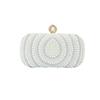 Women's Pearl Clutch: Sweet Ladylike Handbag with Teardrop Pearl Chain for Parties and Evenings
