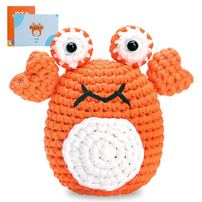 Halloween Crochet Kit for Beginners Crochet Starters Kit Adult Complete Craft Knitting Kit with Crochet Hooks Yarns for DIY Gift