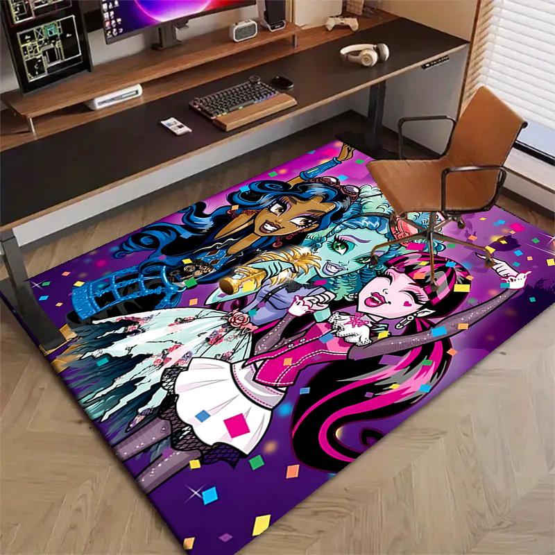 1pc Monster High Draculaura3 Design Printed Area Rug Carpet for Bedroom Living Room Home Decor Rugs Mat Non Slip Mat Rug for Bedside