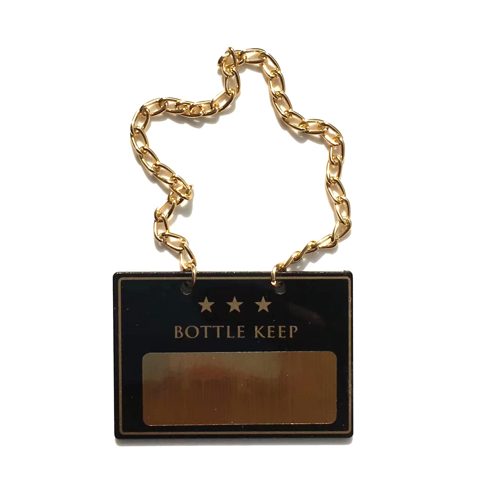 

Seagron Bottle Nameplates, Bottle Keepers, Tags, Professional Use, Acrylic, Stylish, 5 x 3.5 cm (Rectangular, Chain Type, Pack of 10)