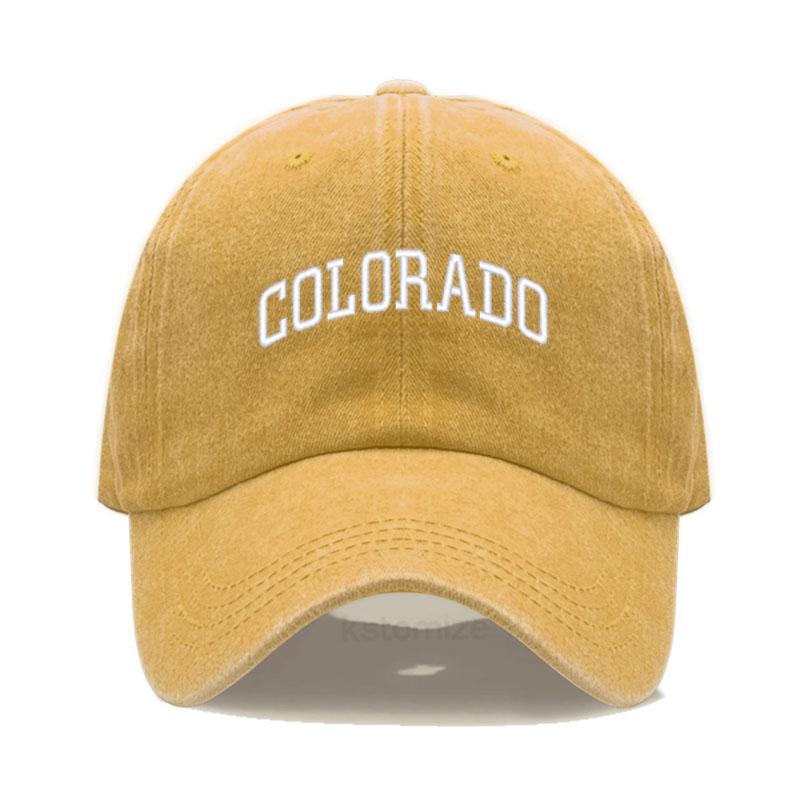 Cappellino da baseball unisex in morbido cotone con ricamo LETTERA COLORADO Regolabile Unisex Cappellini Sportivi Casual per Donne Uomini