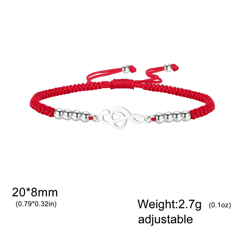 Fashion Music Symbol Bracelet for Women Gold/Silver Color Link/Rope Chain Bracelet Stainless Steel Musician Jewelry Gift