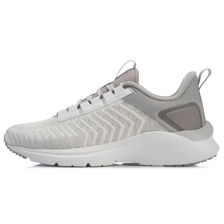 

Li Ning Fabric Cushioning Slip Resistant Abrasion Resistant Lightweight Low top Running Shoes Unisex White Gray ARHR149-4 44