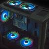 High Speed 1500RPM Silents RGBs PC Cooling Fan Two Side Lighting 1200LM Brightness ABS Material Tool Free Installation For Desktop Laptop