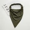 New Fashion Bohemian Solid Color Hair Scrafs Turban Headband Sweet Cotton Headscarf Triangle Bandanas For Women Hair Accessories