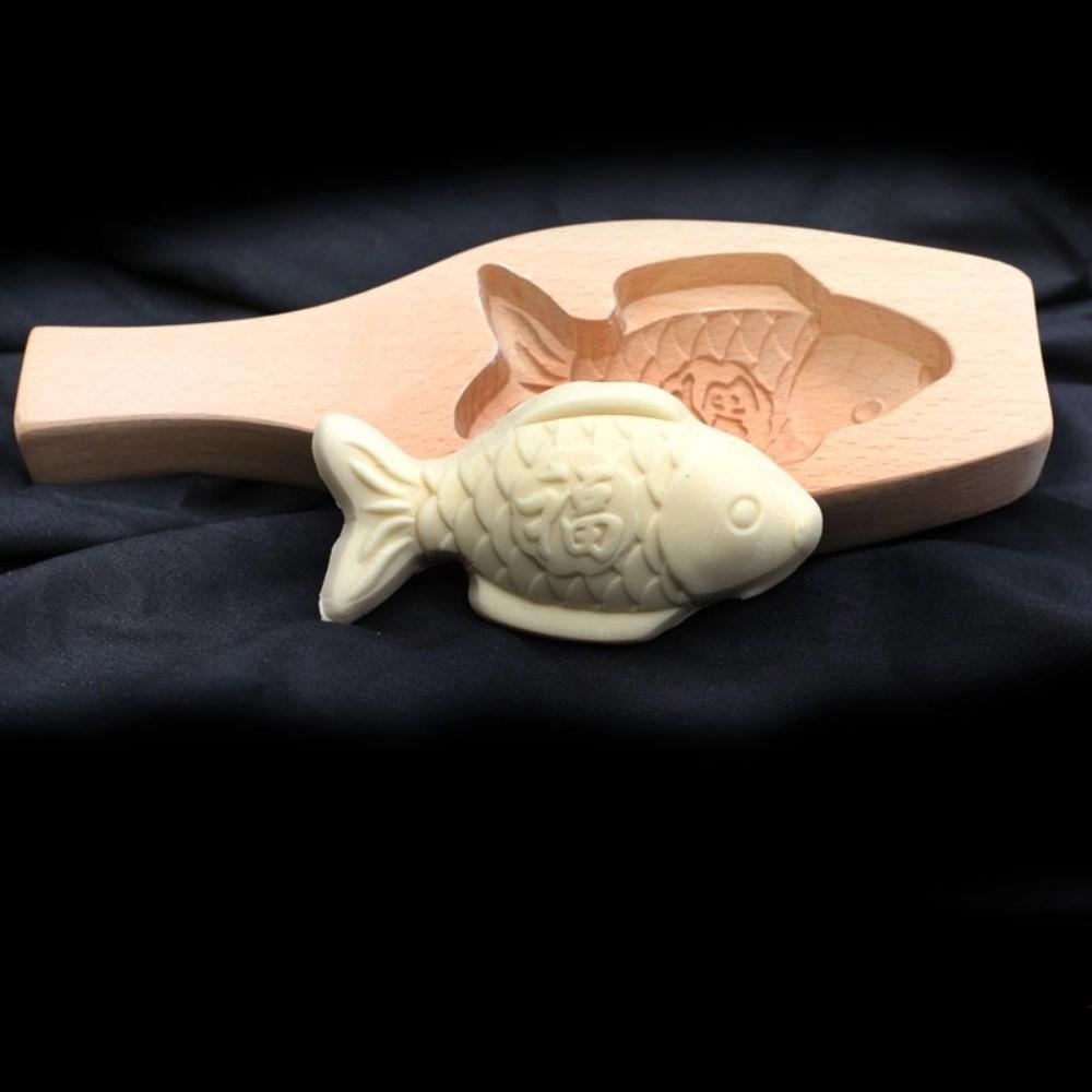 Carved Wood Baozi Mold 3D Steamed Stuffed Bun Tool Multifunctional Steamed Bread Mold  Kitchen