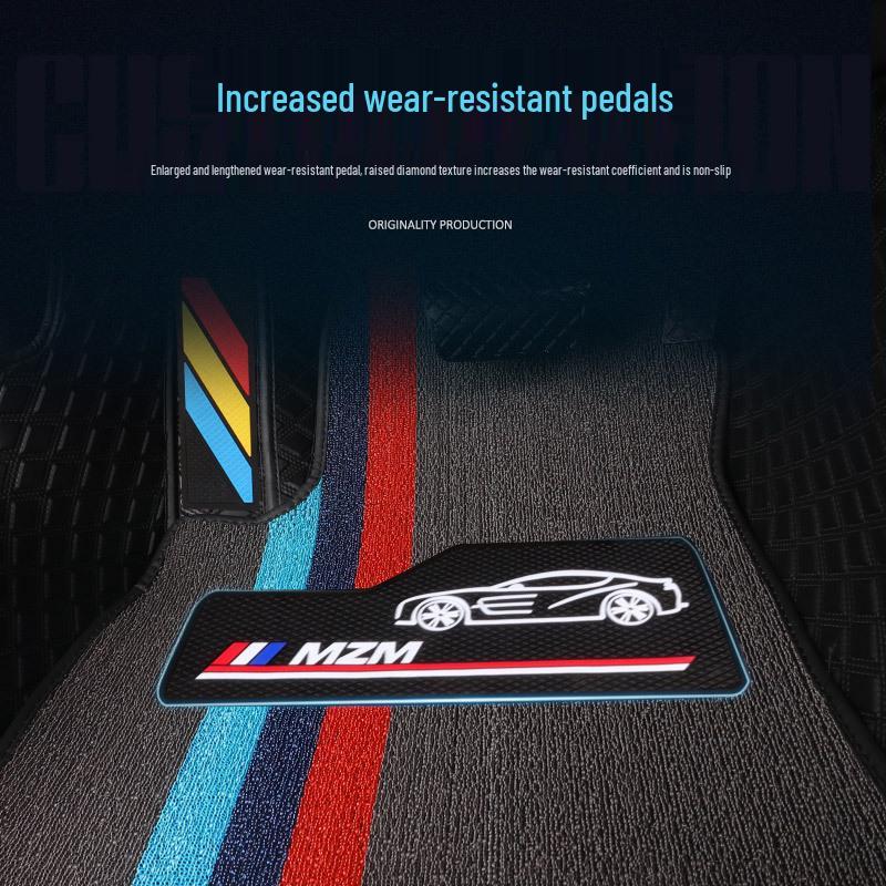 Full Surround Non-Slip Silk Ring Car Floor Mats - Wear-Resistant & Eco-Friendly Foot Pads