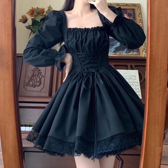 2026 Summer Puff Sleeve Lace Princess Dress - Sweet Style Lolita Skirt S